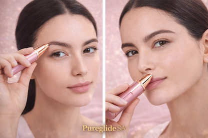 Pureglide SA 2-in-1 Rechargeable Eyebrow & Facial Hair Remover | Precision Electric Trimmer