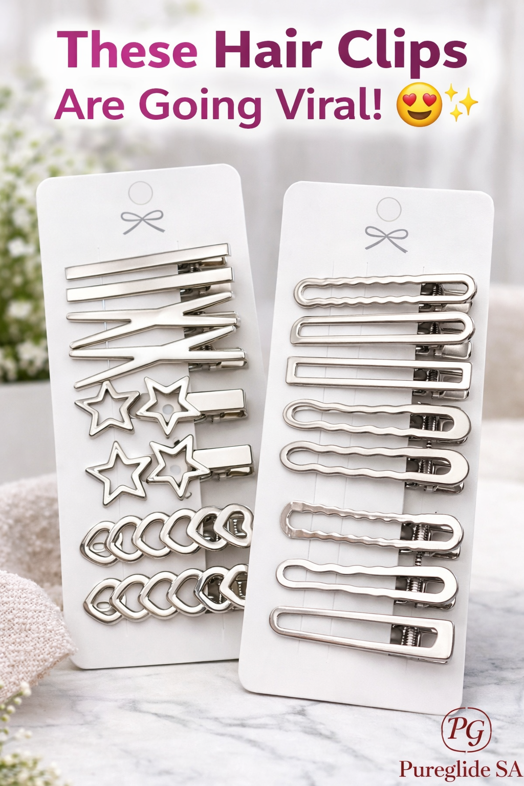 Stylish Hair Clips Set (8pc)