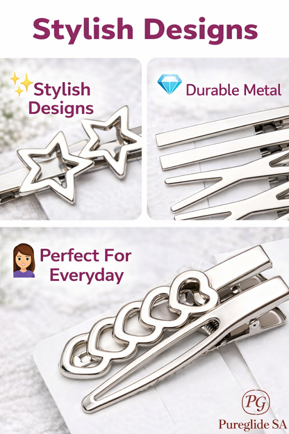 Stylish Hair Clips Set (8pc)