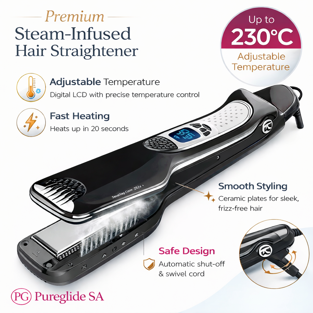Steam Hair Straightener (230°C Professional)