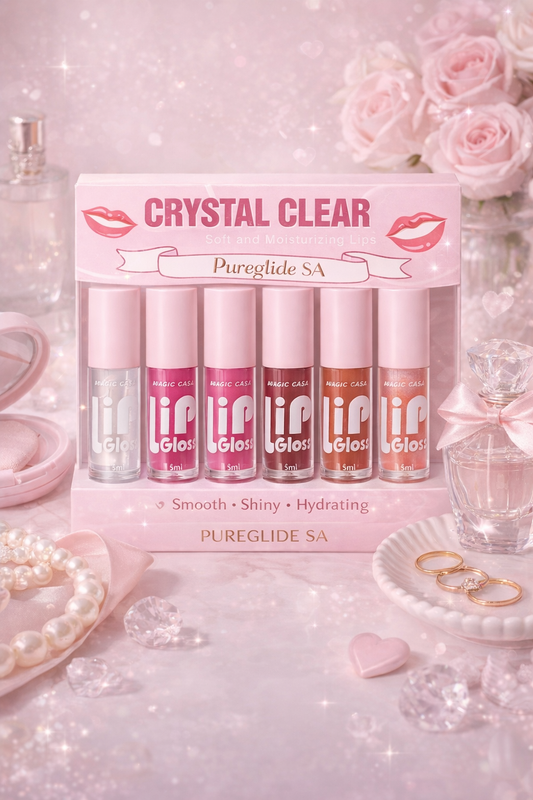Crystal Clear Lip Gloss Set – High Shine Hydrating Gloss 💖