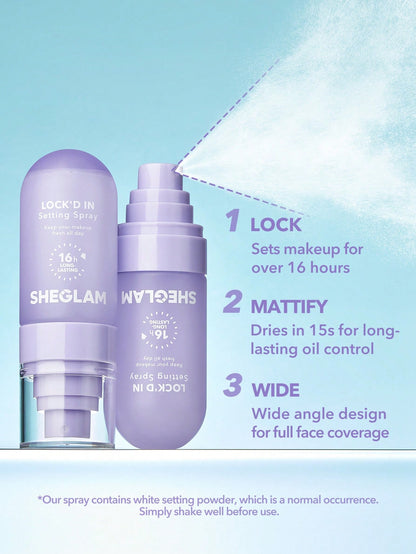 SHEGLAM Lock’d In Setting Spray (55ml) – Long Lasting Matte Finish