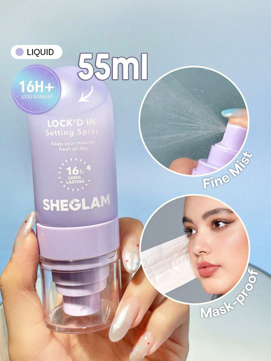 SHEGLAM Lock’d In Setting Spray (55ml) – Long Lasting Matte Finish